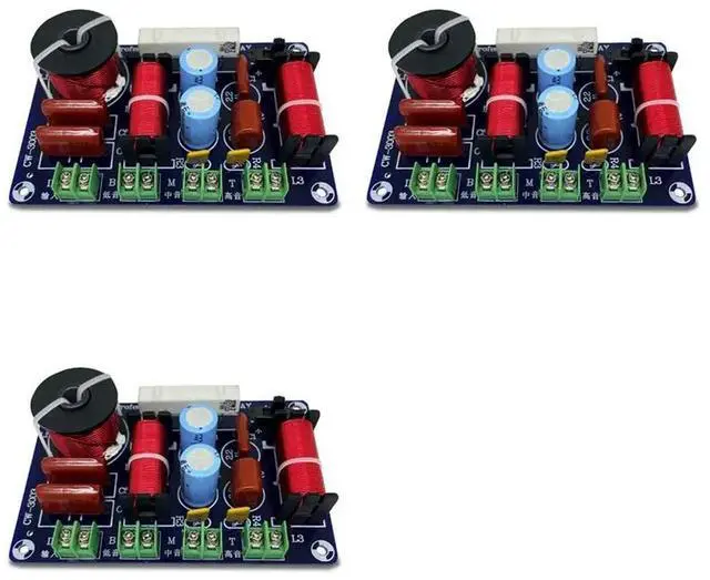 Main image of 3X 3 Way Frequency Divider Hi-Fi Crossover Audiophile Home Theater High Middle And Low Speakers Retrofit Crossov