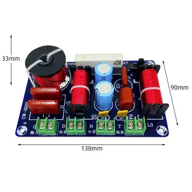 Alt view image 2 of 3 - 3X 3 Way Frequency Divider Hi-Fi Crossover Audiophile Home Theater High Middle And Low Speakers Retrofit Crossov