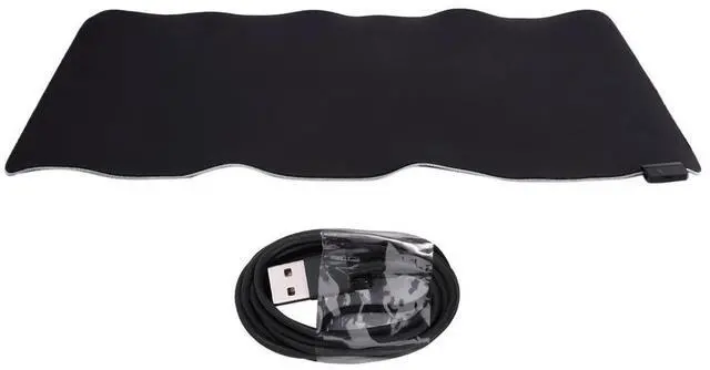 Alt view image 2 of 3 - Luminous Gaming Mouse Pad Color Large Flashing Usb Led Expansion Keyboard Pu Anti-Slip Mat Black Rubber + Cloth