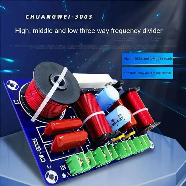 Alt view image 3 of 3 - 3X 3 Way Frequency Divider Hi-Fi Crossover Audiophile Home Theater High Middle And Low Speakers Retrofit Crossov