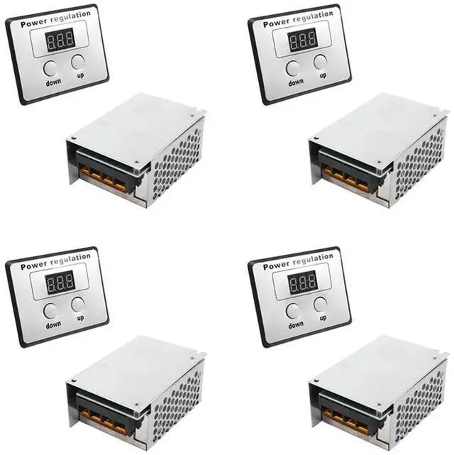 Main image of 4X Water Heater Small Motors 4000W 220V AC SCR Voltage Regulator Dimmer Electric Motor Speed Temperature Controller
