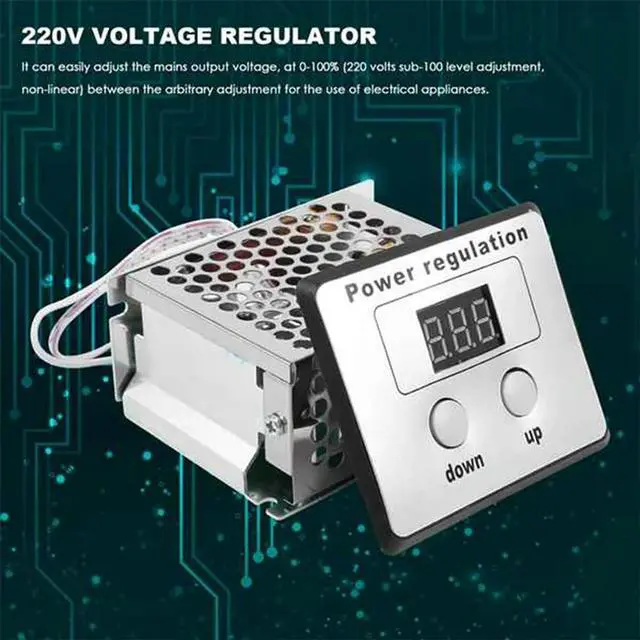 Alt view image 2 of 3 - 4X Water Heater Small Motors 4000W 220V AC SCR Voltage Regulator Dimmer Electric Motor Speed Temperature Controller