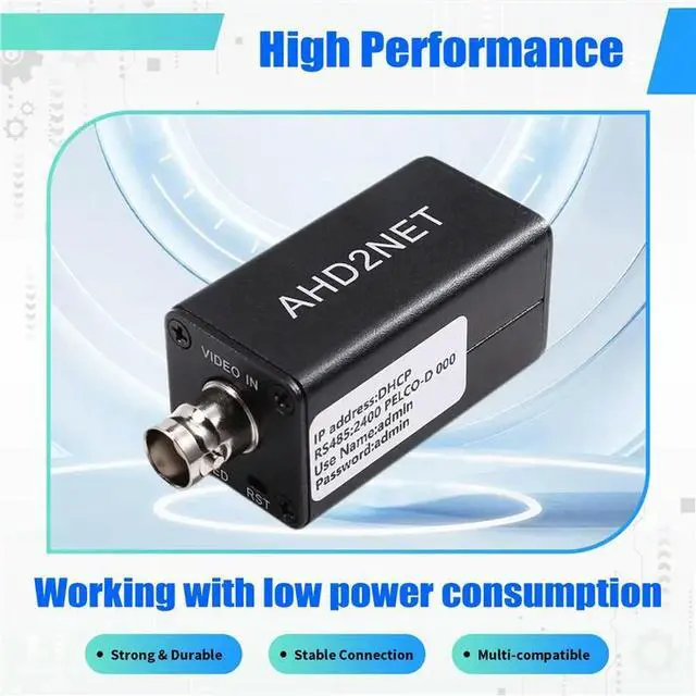Alt view image 2 of 3 - Conversion Adapter AHD/TVI CVI/CVBS To IP Video Encoder 1080P For ONVIF For NVR RJ45 For Analog Security Cameras Without POE