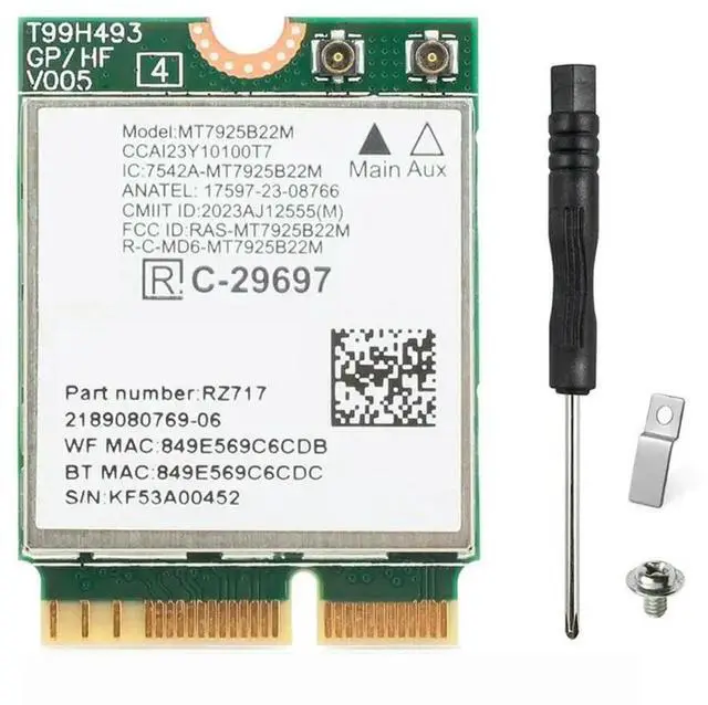 Main image of MT7925 7 Card Network Adapter 6500Mbps Tri-Band Bluetooth 5.4 802.11Be For Laptop For 11 Linux For Lapt