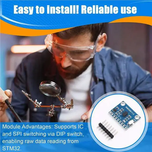Alt view image 2 of 3 - 2X BMI088 Gyroscope Accelerometer Six-Axis Sensor Module High-Performance Six-Axis IMU For I²C SPI