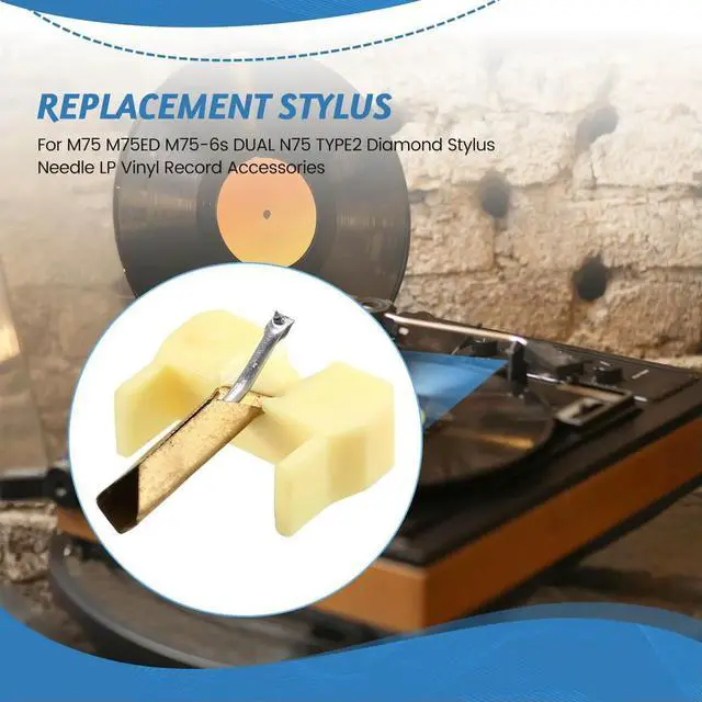 Alt view image 3 of 3 - 3X For Shure M75 M75ED M75-6S DUAL N75 TYPE2 Diamond Stylus Needle LP Vinyl Record Accessories
