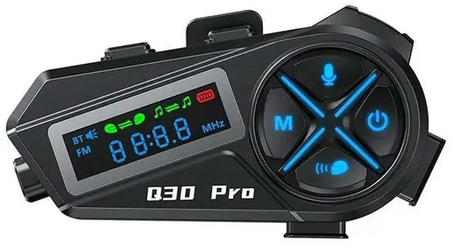 Main image of Motorcycle Helmet Bluetooth Intercom Motorcycle Helmet Bluetooth Headset With LED HD Digital Display Intercom Distance 1800Ft