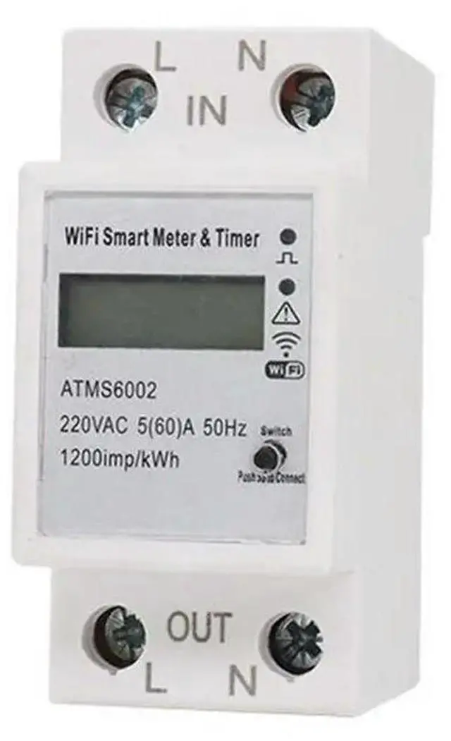 Main image of ATMS6002 Single Phase DIN Rail Electric Energy Meter Tuya Meter Remote Meter Metering Switch