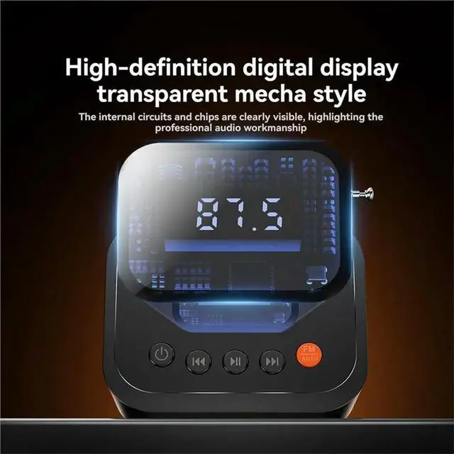 Alt view image 2 of 3 - 2In1 Bluetooth 6.0 Audio Receiver FM Radio 3.5Mm AUX/USB/U Disk Bluetooth Adapter With LCD Display For Speaker TV PC