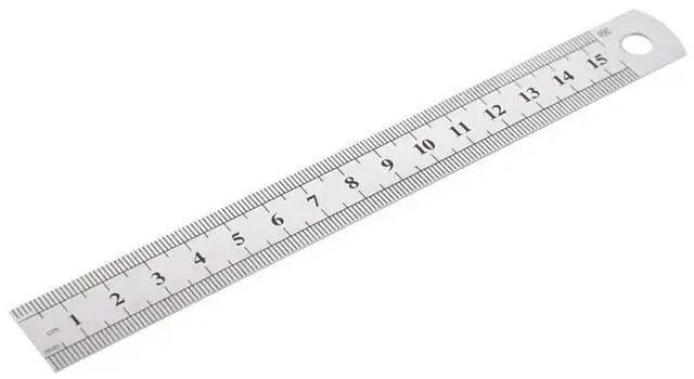 Alt view image 3 of 3 - 100 Pcs Dual Side Marked 15Cm 6 Inch Stainless Steel Straight Ruler