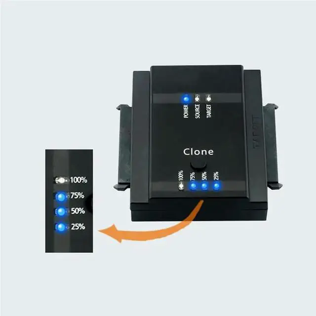 Alt view image 2 of 3 - Dual Disks USB3.0 SATA Offline Cloning Machine 2.5/3.5-Inch Serial Port Hard Disk Copy Cable Take-All Drive