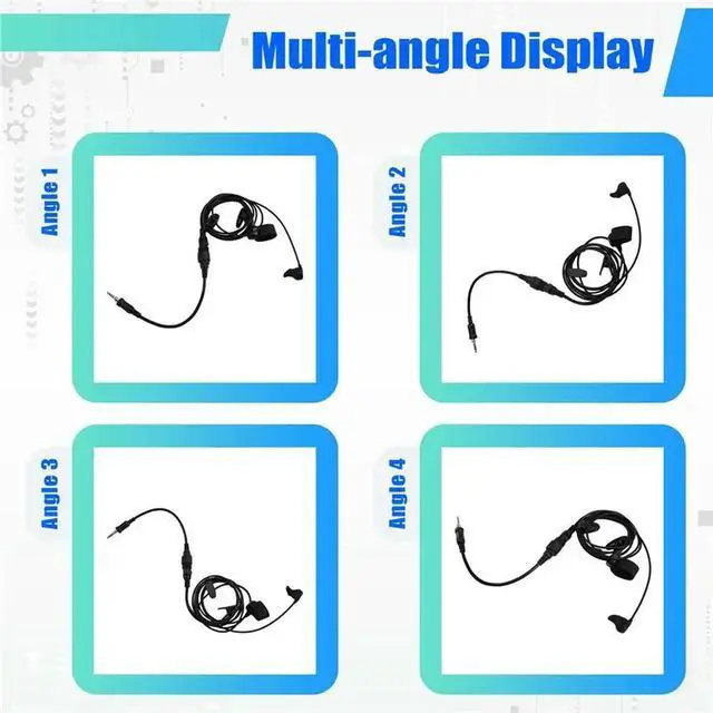 Main image of For Yaesu Vertex VX-6R VX-7R Compatible Ear Bone Earpiece Speaker Mic Finger PTT Headset