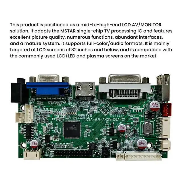 Alt view image 3 of 3 - V53 Universal LCD Driver Solution Controller Board Supports LVDS Signal Output, USB, DVI, VGA AV Compatibility