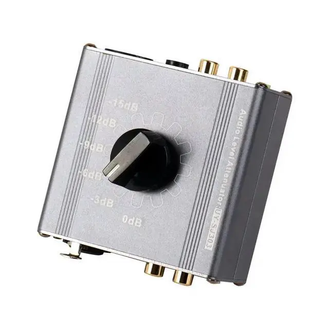 Alt view image 2 of 3 - XLR/6.5TRS For-RCA 3.5Mm AUX Audio Level Attenuator 0Db -3Db -6Db -9Db -12Db -15Db Adjustable Audio Attenuation Box