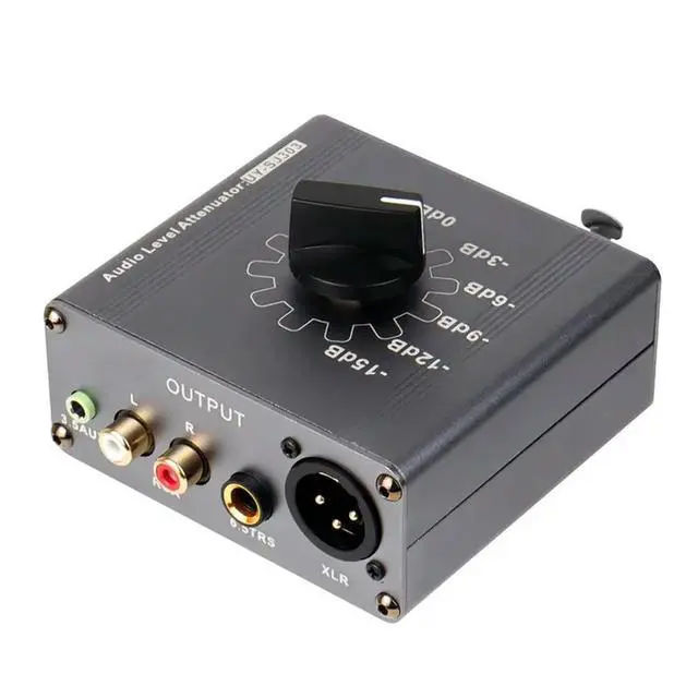 Alt view image 3 of 3 - XLR/6.5TRS For-RCA 3.5Mm AUX Audio Level Attenuator 0Db -3Db -6Db -9Db -12Db -15Db Adjustable Audio Attenuation Box