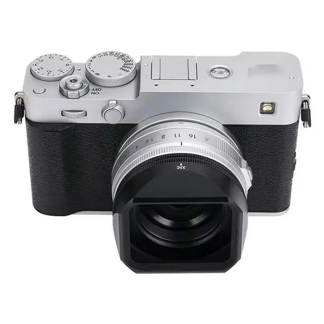 Alt view image 2 of 3 - For Fujifilm X-E5 Square Lens Hood For XF 23Mm F2.8 R WR, 27Mm F2.8 R WR- Lens Shade With Adapter Ring Cap Cover