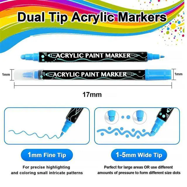Alt view image 3 of 3 - 36 Colors Paint Pens Premium Acrylic Paint Markers For Wood, Canvas, Stone, Rock Painting