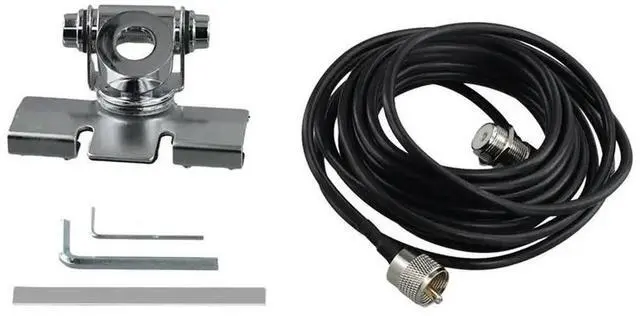 Alt view image 3 of 3 - 2X RB-400 Antenna Mount Bracket With 5M Extension Coaxial Feeder Cable Adjustable For QTY TYT Mobile Car Radio Antenna