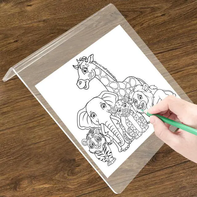 Main image of Clear Acrylic Slant Board Desktop Easel Painting Drawing Display Stand Multifunction Tabletop Artist Board Acrylic Tripod Easel