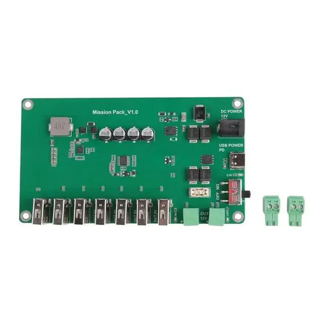 Alt view image 2 of 3 - USB Station PCBA Board 7 USB-A 10A And 2 Terminal Block 5A Outputs DC JACK (5.0/2.0 Pin) And Type-C PD Inputs