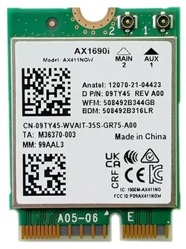Main image of 1Pcs AX1690I Card 2.4 Gbps 802.11Ax 2.4/5/6Ghz Bluetooth 5.3 Module