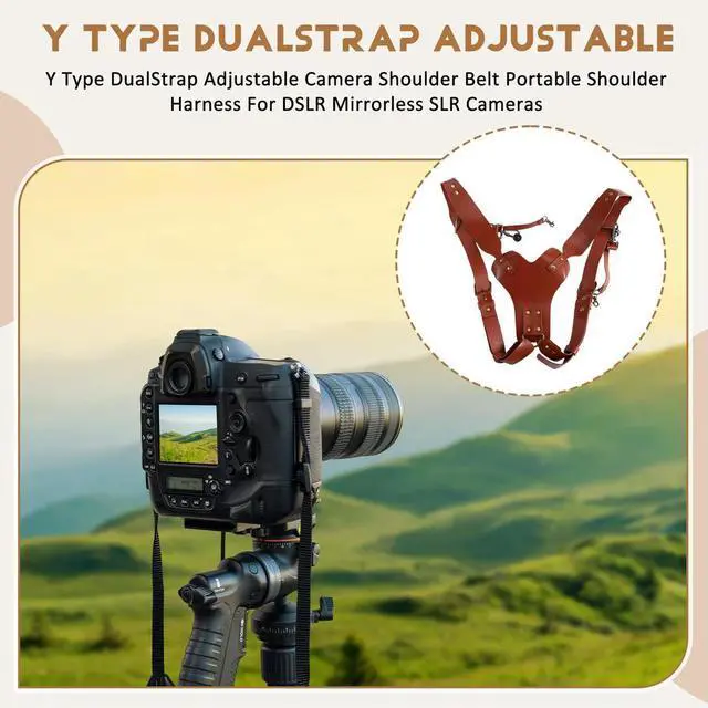 Alt view image 3 of 3 - Y Type Dualstrap Dual Strap Adjustable Shoulder Belt For Camera Harness For DSLR Mirrorless SLR Cameras