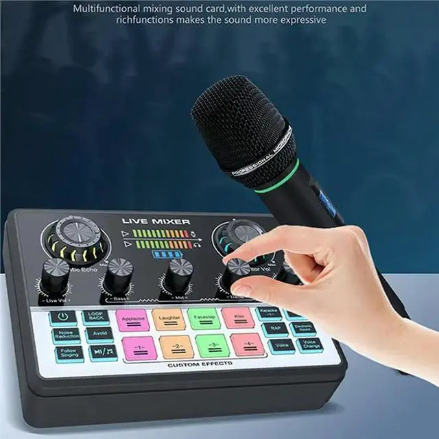 Alt view image 2 of 3 - V9 Live Streaming Mobile Sound Card For Recording Microphone, For Singing, Karaoke Equipment