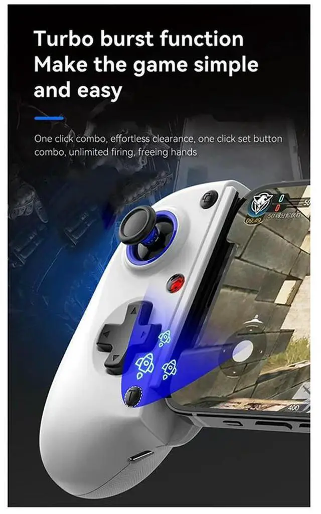 Main image of D11S Extendable Gaming Controller Hall Trigger BT 5.2 With Cooling Fan/Programmable Back Buttons