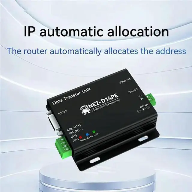 Alt view image 2 of 3 - CDSENT NE2-D14PE For TCP UDP MQTT HTTP RS485/232/422 To Ethernet Serial Server Modbus Gateway POE Power Signal Isolation