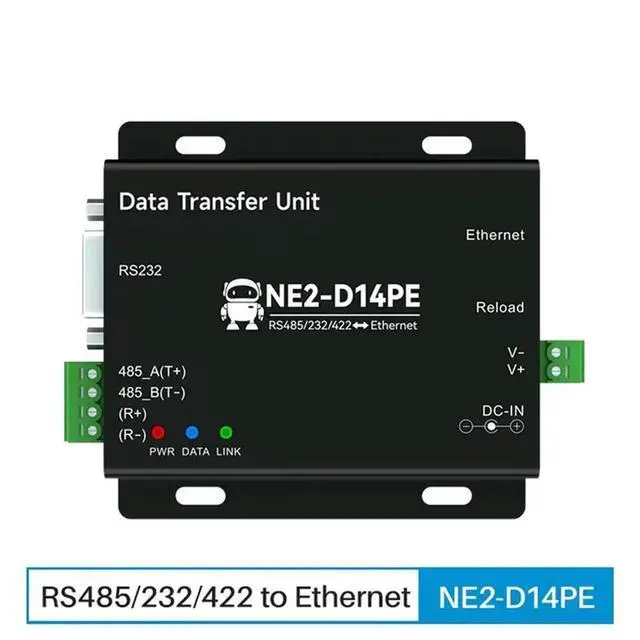 Alt view image 3 of 3 - CDSENT NE2-D14PE For TCP UDP MQTT HTTP RS485/232/422 To Ethernet Serial Server Modbus Gateway POE Power Signal Isolation