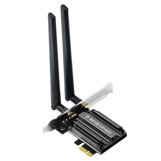 Alt view image 2 of 3 - 2X 6E AX5400 PCIE Adapter Bluetooth 5.3 Triple Band 2.4G/5G 802.11AX Netwotk Receiver MU-MIMO For Win10/11