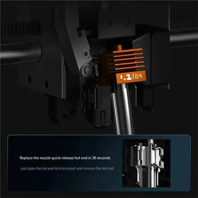 Alt view image 2 of 3 - For H2D/H2S Assembly 3PCS Hotend Kit 0.4 0.6 0.8MM Replaceable Nozzle For Bamboo H2D/H2S