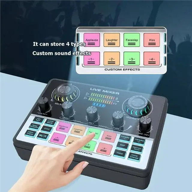 Alt view image 3 of 3 - V9 Live Streaming Mobile Sound Card For Recording Microphone, For Singing, Karaoke Equipment