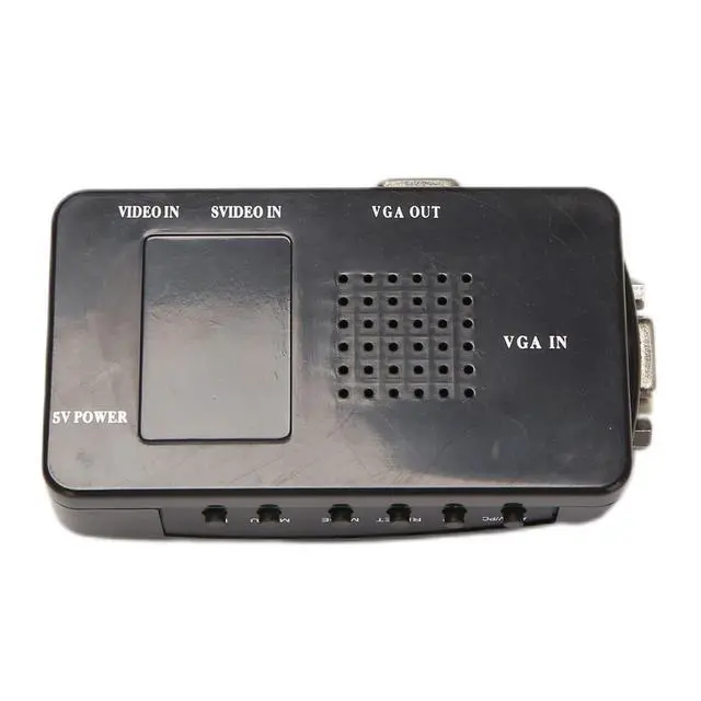 Alt view image 5 of 6 - AV to VGA Adapter RCA VGA Converter PC RCA Composite S-Video AV Input to PC VGA LCD Output Converter Switch Box
