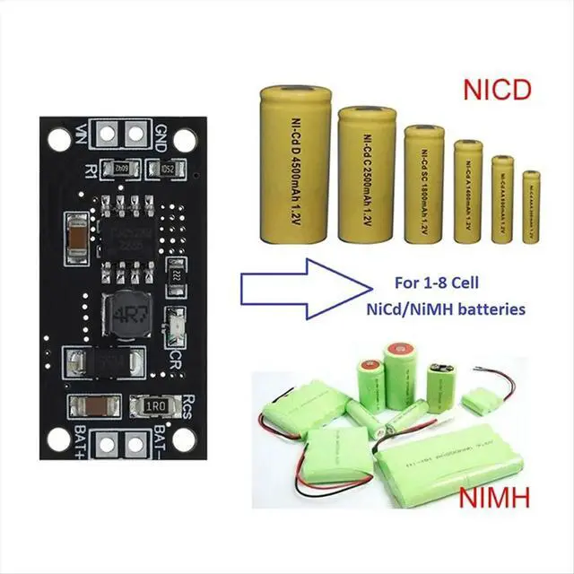 Alt view image 2 of 4 - 1-8 Cell 1.2V 2.4V 3.6V 4.8V 6V 7.2V 8.4V 9.6V NiMH NiCd Dedicated Charger Charging Module Board 2S