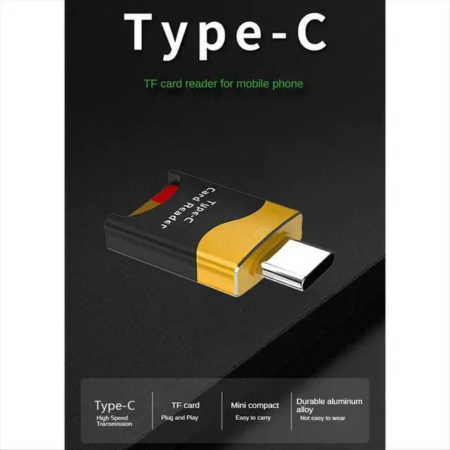 Alt view image 3 of 3 - Mini Type-C Card Reader Mobile OTG Card Reader Hidden Card Slot Plug and Play Flash Drive TF Card Reader