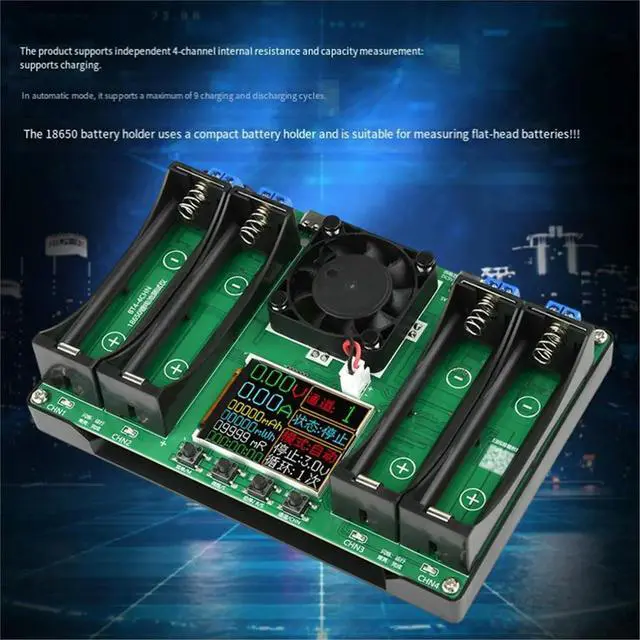 Alt view image 3 of 3 - 21700 Lithium Capacity Tester Internal Resistance Detector Type-C 2 Channel Power Detector