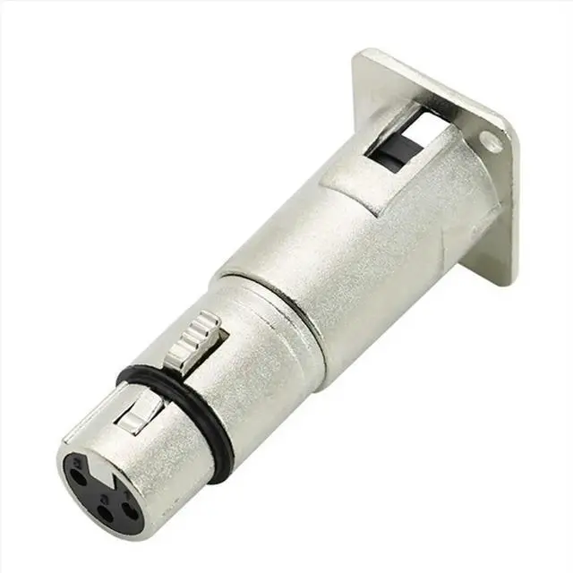 Alt view image 5 of 6 - Three-Core D-Type l Socket for Audio Connection Converter XLR Mounting Base XLR Male to XLR Female