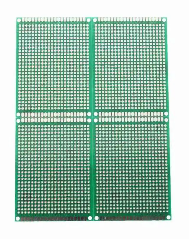 Alt view image 5 of 6 - 4pcs Double-Side Prototype FR-4 PCB Stripboard Universal Printed Circuit Board 6*8cm Size
