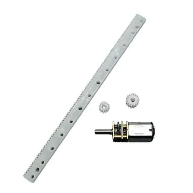 Alt view image 5 of 6 - N20 Geared Motor Micro, Motor 0.5 Modular Rack Guide 12-Tooth 15-Tooth 3MMD Hole Gear Set