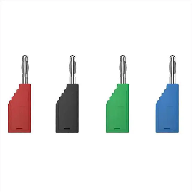 Alt view image 2 of 2 - 10pcs/Set Connector Plug J.10054 4mm Stackable Plug Banana Plug Face Connector Wire Multi-Function Plugs,Black