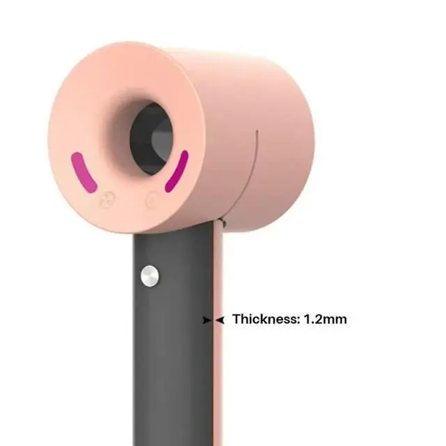 Alt view image 6 of 6 - Hair Dryer Case Cover for Soft Silicone Gel Dust Proof Protective Skin Cover for Hair Dryer-Black