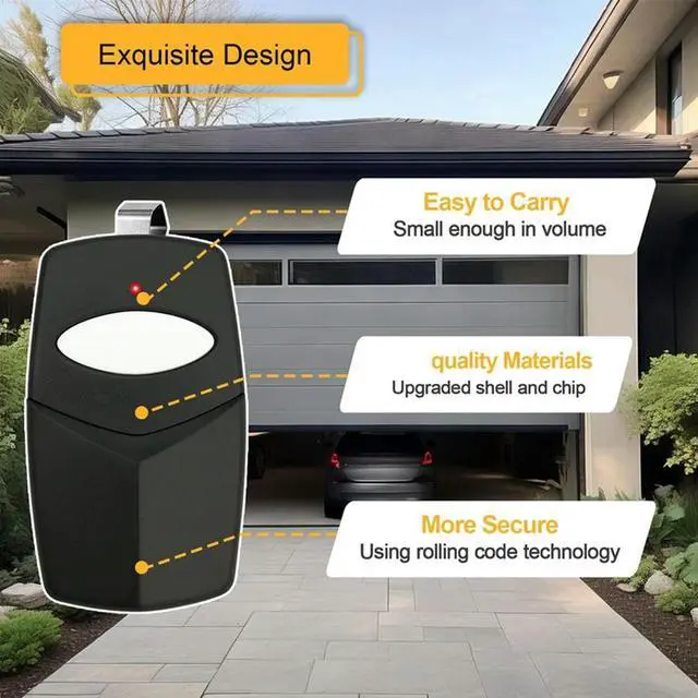 Alt view image 5 of 6 - 2Pcs For Linear DTC Delta 3 Remote, 8 Dip Switch Garage Door Opener Remote, Replace DT DTA DTD DTC DT2D DNT00002A,310MHZ