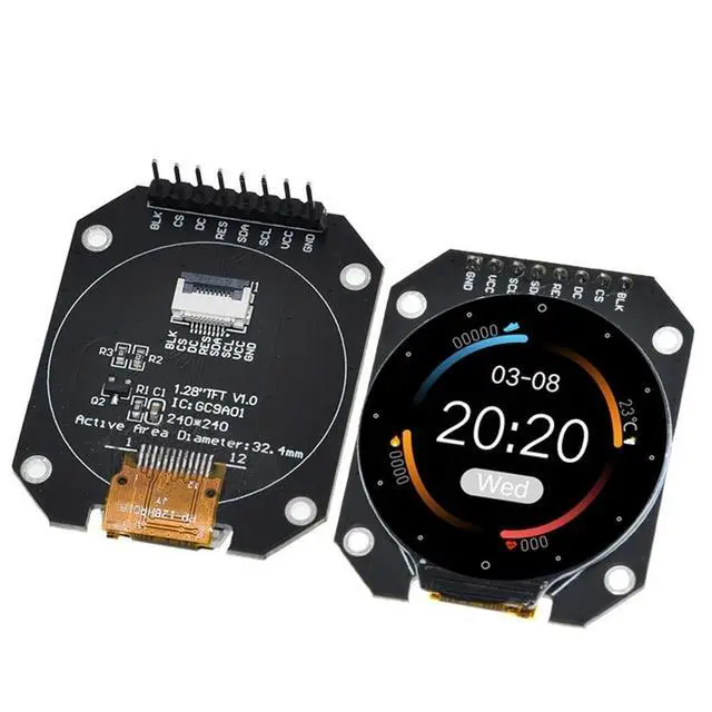 Alt view image 4 of 6 - TFT Display 1.28 Inch TFT LCD Display Module Round RGB 240x240 GC9A01 Driver 4 Wire SPI Interface 240x240