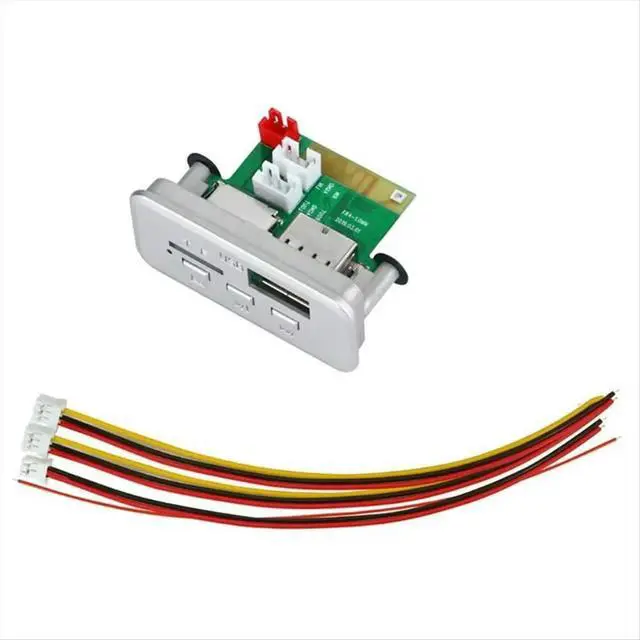 Alt view image 5 of 6 - Upgrade Bluetooth 5.0 Car Radio MP3 Player 5V 12V WMA Decoder Board Audio Module FM TF USB 3.5mm AUX for Cars Silver
