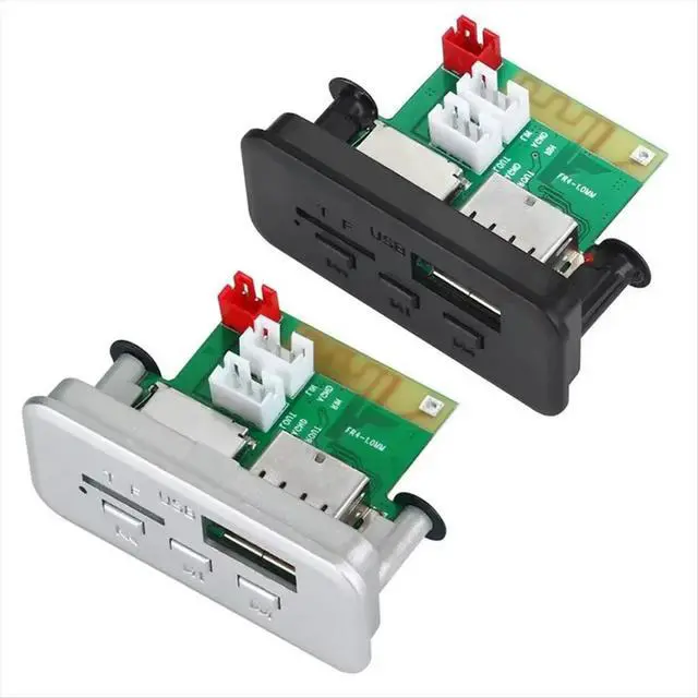 Alt view image 6 of 6 - Upgrade Bluetooth 5.0 Car Radio MP3 Player 5V 12V WMA Decoder Board Audio Module FM TF USB 3.5mm AUX for Cars Silver