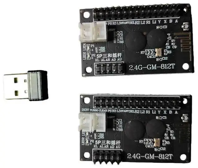 Alt view image 6 of 6 - 2.4G 2 Players for USB Zero Delay Joystick Encoder PCB Board for Diy Game Console Parts.