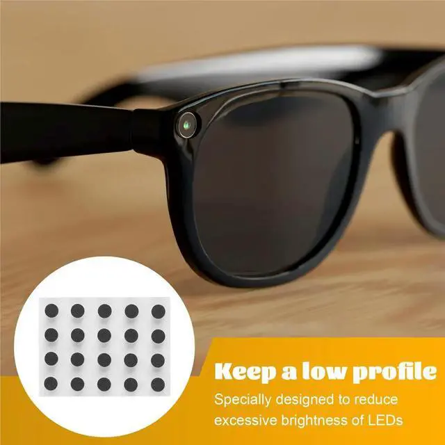 Alt view image 4 of 6 - 20pcs Glasses LED Light Cover Sticker for and , Anti-Glare Privacy Design