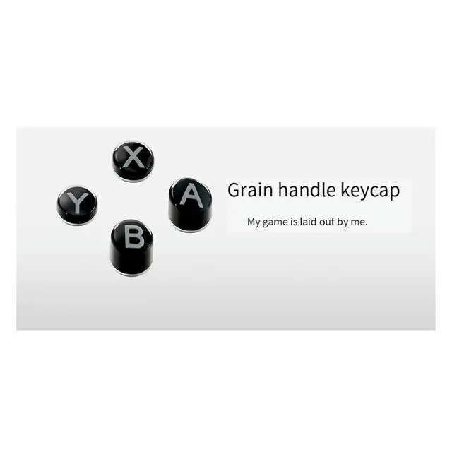 Alt view image 4 of 6 - Keycap Replacement for NS62 for ES/ES Pro KK3 TT Series Controllers for Switch Layout B A X Y Buttons Black