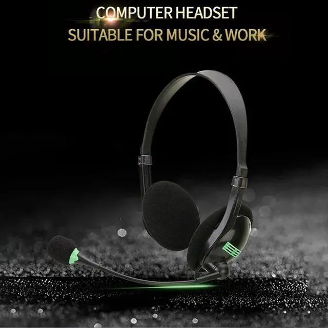 Alt view image 3 of 3 - 3.5MM Audio Headset Computer Headsets with 270 Degree Boom Mic Suitable for Desktop Computers
